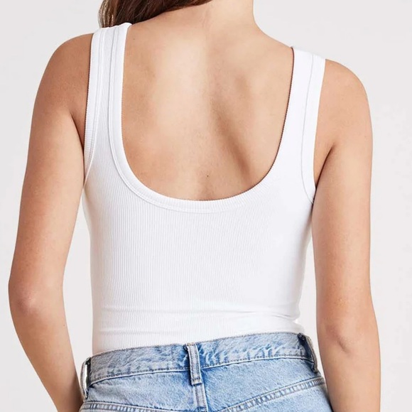 Nuuds Ribbed Tank Top Bodysuit - Picture 2 of 5